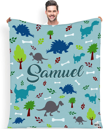 Customized Blanket with Cute Graphic, Designed Specially for Your Kids with Custom Names, Grand Kids, Toddlers, for His Her Birthday, Children's Day, Super Soft and Warm Blanket