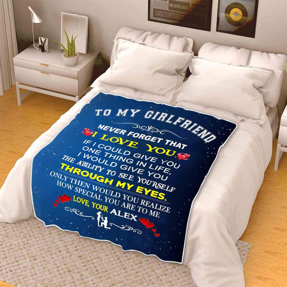 Girlfriend Premium Blanket, Premium Blanket, Blankets for Girlfriend, The Closest One to Your Heart Premium Blanket Couple, Couple Gifts, Presents from Love