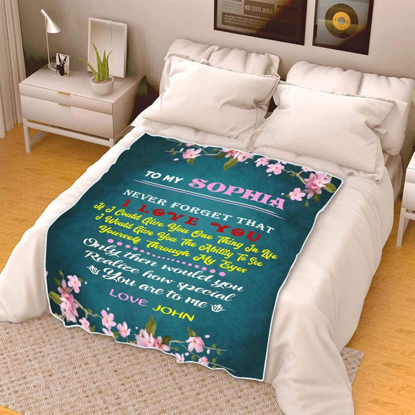 Customized Blanket for Couple, with Partner's Name and with Quotes, Wedding, Valentine's Day Gifts for Them Super Soft and Cozy Blanket