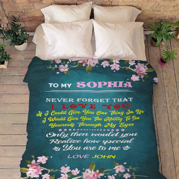 Customized Blanket for Couple, with Partner's Name and with Quotes, Wedding, Valentine's Day Gifts for Them Super Soft and Cozy Blanket