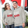 If Lost Return To Babe, Pullover Hoodies, For Couples, Matching Hoodies for Couples