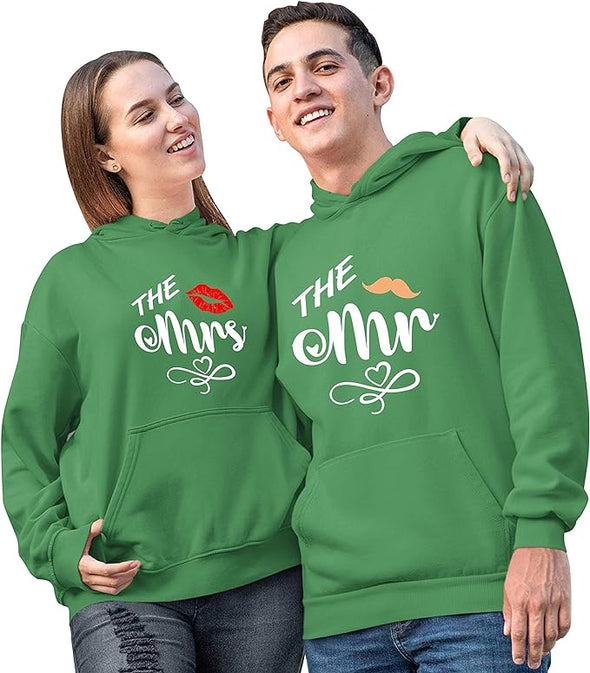 The Mr. And Mrs., Cotton Pullover Hoodies, For Couples