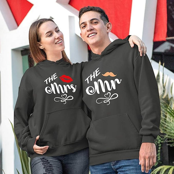 The Mr. And Mrs., Cotton Pullover Hoodies, For Couples