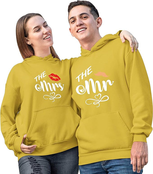 The Mr. And Mrs., Cotton Pullover Hoodies, For Couples