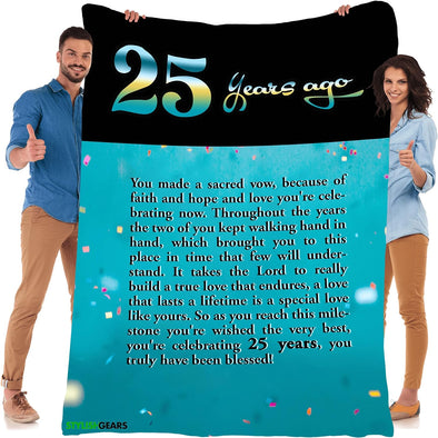 Customized Couple Blanket, Gift for Him/Her, Custom Wedding Year, Best & Premium Quality, Anniversary, Wedding Gift, Super Soft and Warm Blanket