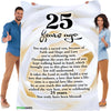 Customized Couple Blanket, Gift for Him/Her, Custom Wedding Year, Best and Premium Quality, Anniversary, Wedding Gift, Super Soft and Warm Blanket