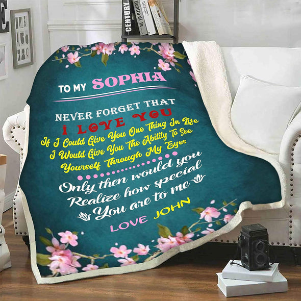 Customized Blanket for Couple, with Partner's Name and with Quotes, Wedding, Valentine's Day Gifts for Them Super Soft and Cozy Blanket