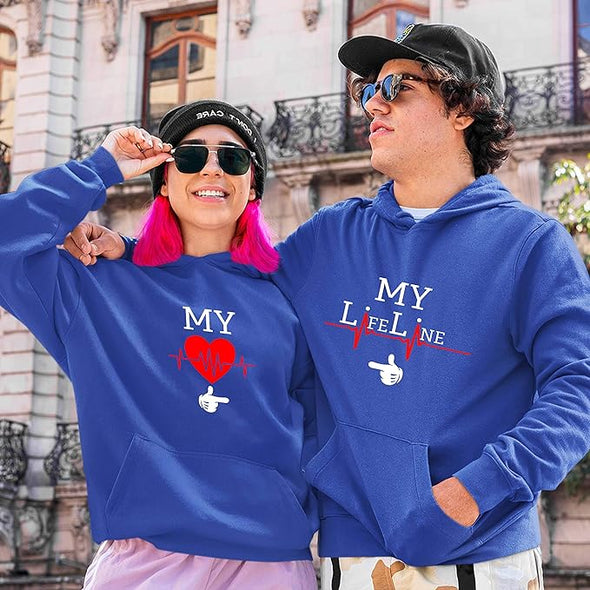 My Lifeline, Unisex Hoodies, Kangaroo Pocket, For Couples, Couple Hoodie