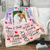 Customized Name & Photo Blanket for Couples, Husband & Wife, Gift for Valentine's Day, Anniversary, Birthday, Christmas, Couple Gift, Printed in USA