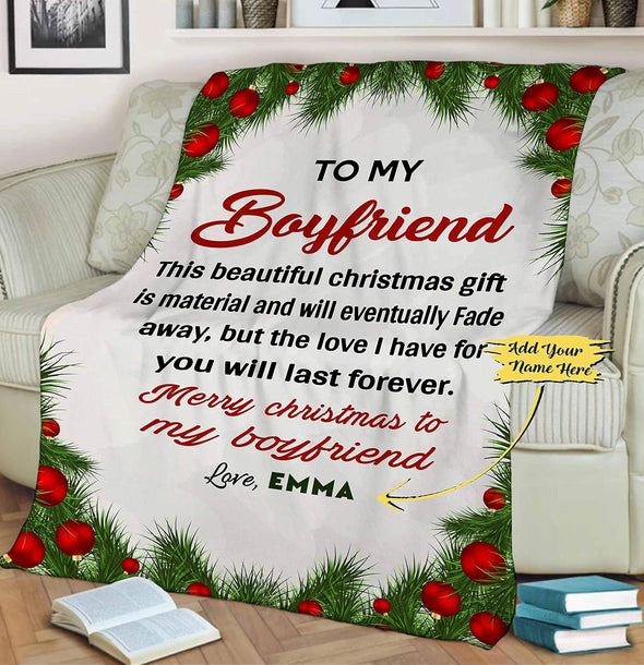 This Beautiful, Make This Christmas More Special for Your Partner, Super Soft and Warm Blankets for Couples with Customized Names, Blankets Specially Designed for Christmas