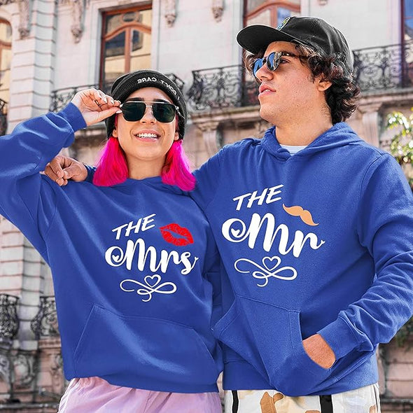 The Mr. And Mrs., Cotton Pullover Hoodies, For Couples