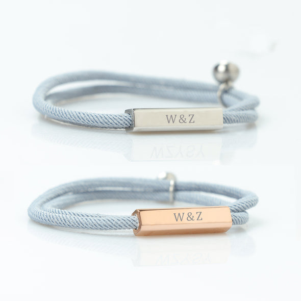 Stainless Steel Magnet Attractive Couple Bracelet