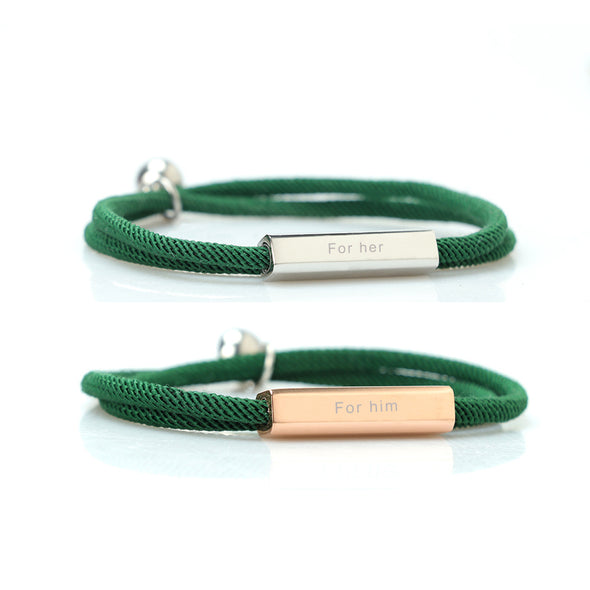 Stainless Steel Magnet Attractive Couple Bracelet