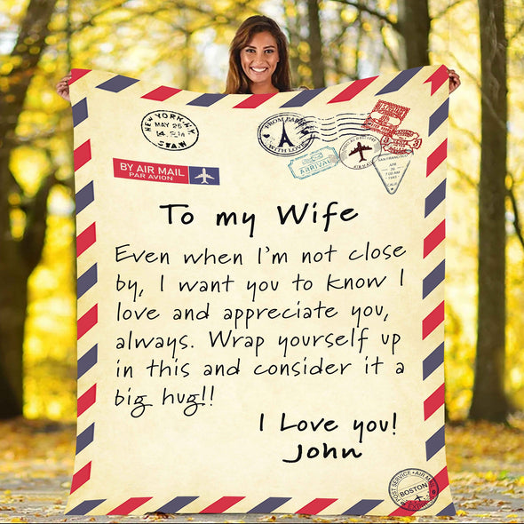 Personalized Romantic Postcard Blanket