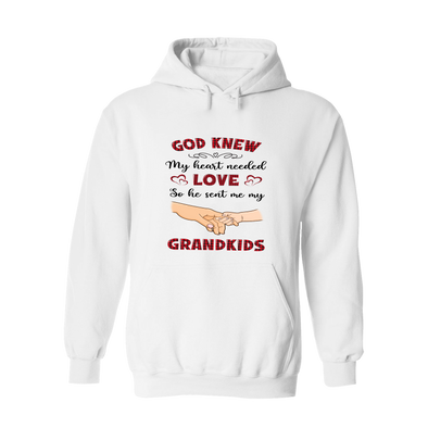 God Knew My Heart Needed Love So He Sent Me My Grandkids Sweatshirt For Grandparents