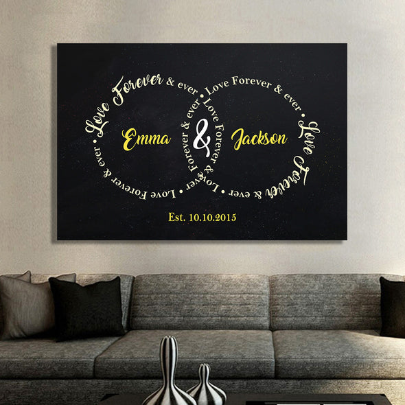 "Love Forever & Ever" Couple Wall Art