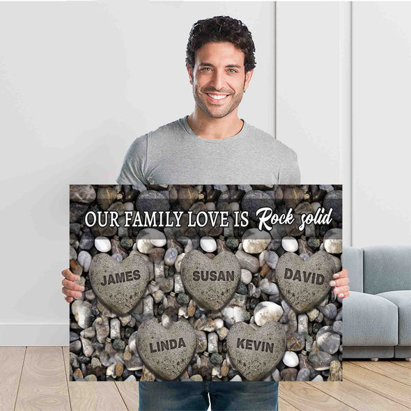 Family Is Love Custom Name Canvas